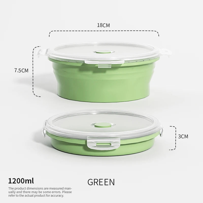 Silicone Collapsible Food Storage Containers Storage Bowls with Lids Microwave Dsers