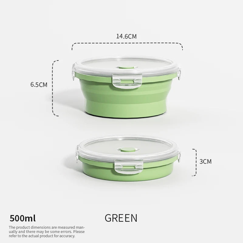 Silicone Collapsible Food Storage Containers Storage Bowls with Lids Microwave Dsers