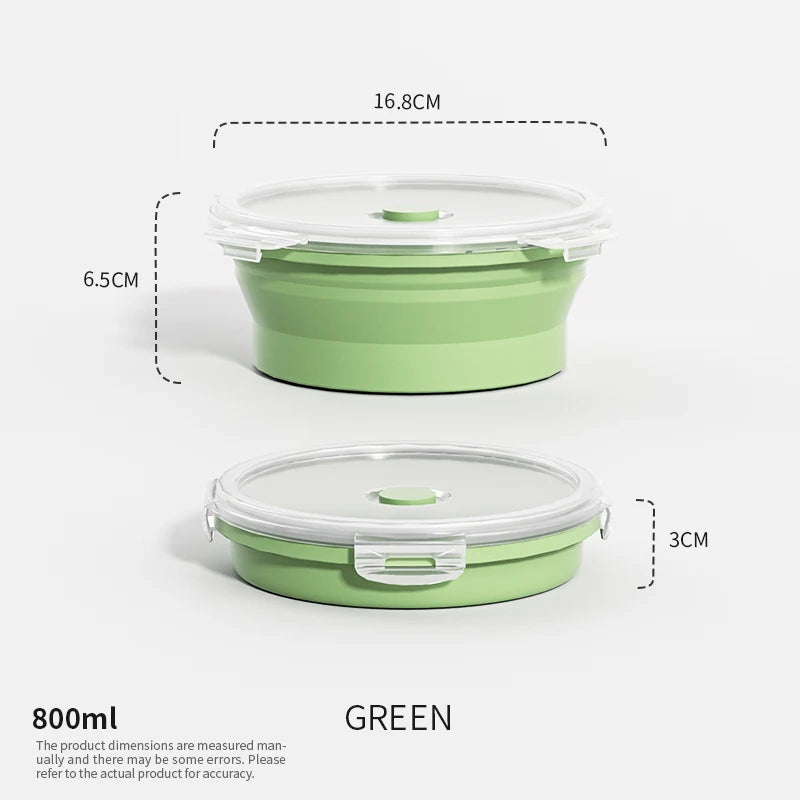 Silicone Collapsible Food Storage Containers Storage Bowls with Lids Microwave Dsers